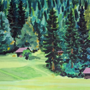 Christoph Leuthold Landschaft, Bilder, Gemälde, Malerei in Acryl und Aquarell: Kunkels Brunnenwald, Kunkels, 2013
Acryl auf Karton
100 x 70 cm