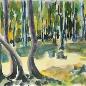 Christoph Leuthold Landschaft, Bilder, Gemälde, Malerei in Acryl und Aquarell: Jura / Obwalden Prés d'Orvin, 2014
Aquarell auf Papier
64 x 50 cm