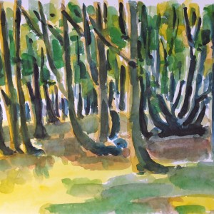 Christoph Leuthold Landschaft, Bilder, Gemälde, Malerei in Acryl und Aquarell: Jura / Obwalden Prés d'Orvin, 2014
Aquarell auf Papier
64 x 50 cm