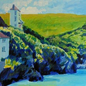 Christoph Leuthold Landschaft, Bilder, Gemälde, Malerei in Acryl und Aquarell: Cornwall, England Cornwall, Port Isaac, 2015
Acryl auf Leinwand auf Karton
80 x 60 cm