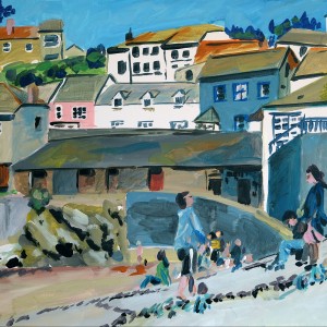 Christoph Leuthold Landschaft, Bilder, Gemälde, Malerei in Acryl und Aquarell: Cornwall, England Cornwall, Port Isaac, 2015
Acryl auf Leinwand auf Karton
80 x 60 cm