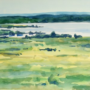 Christoph Leuthold Landschaft, Bilder, Gemälde, Malerei in Acryl und Aquarell: Bohuslän / Jönköpingslän, Schweden Langen, Schweden, 2015
Aquarell auf Papier
64 x 50 cm