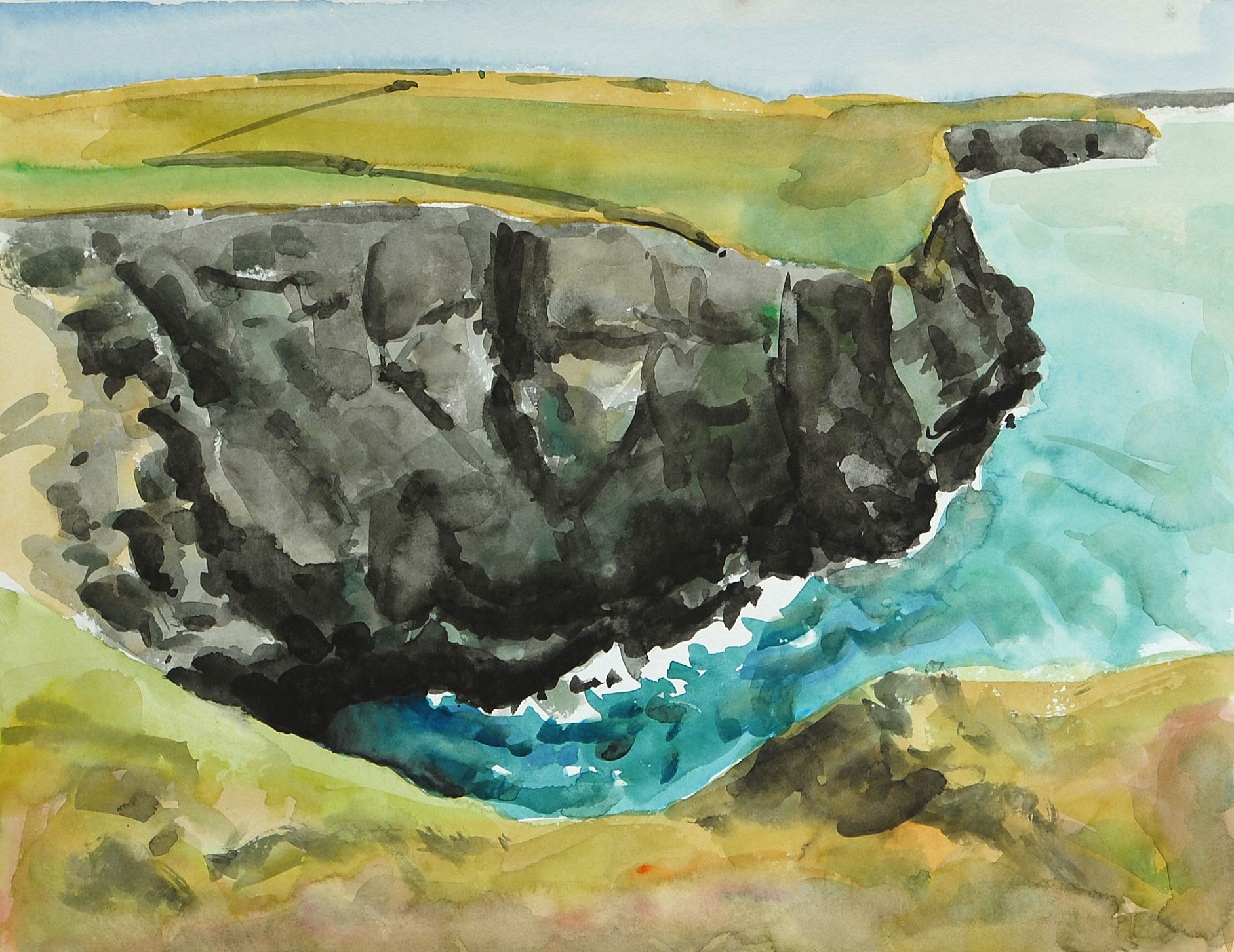 Christoph Leuthold Landschaft, Bilder, Gemälde, Malerei in Acryl und Aquarell: Cornwall, England Cornwall, 2015
Aquarell auf Papier
64 x 50 cm