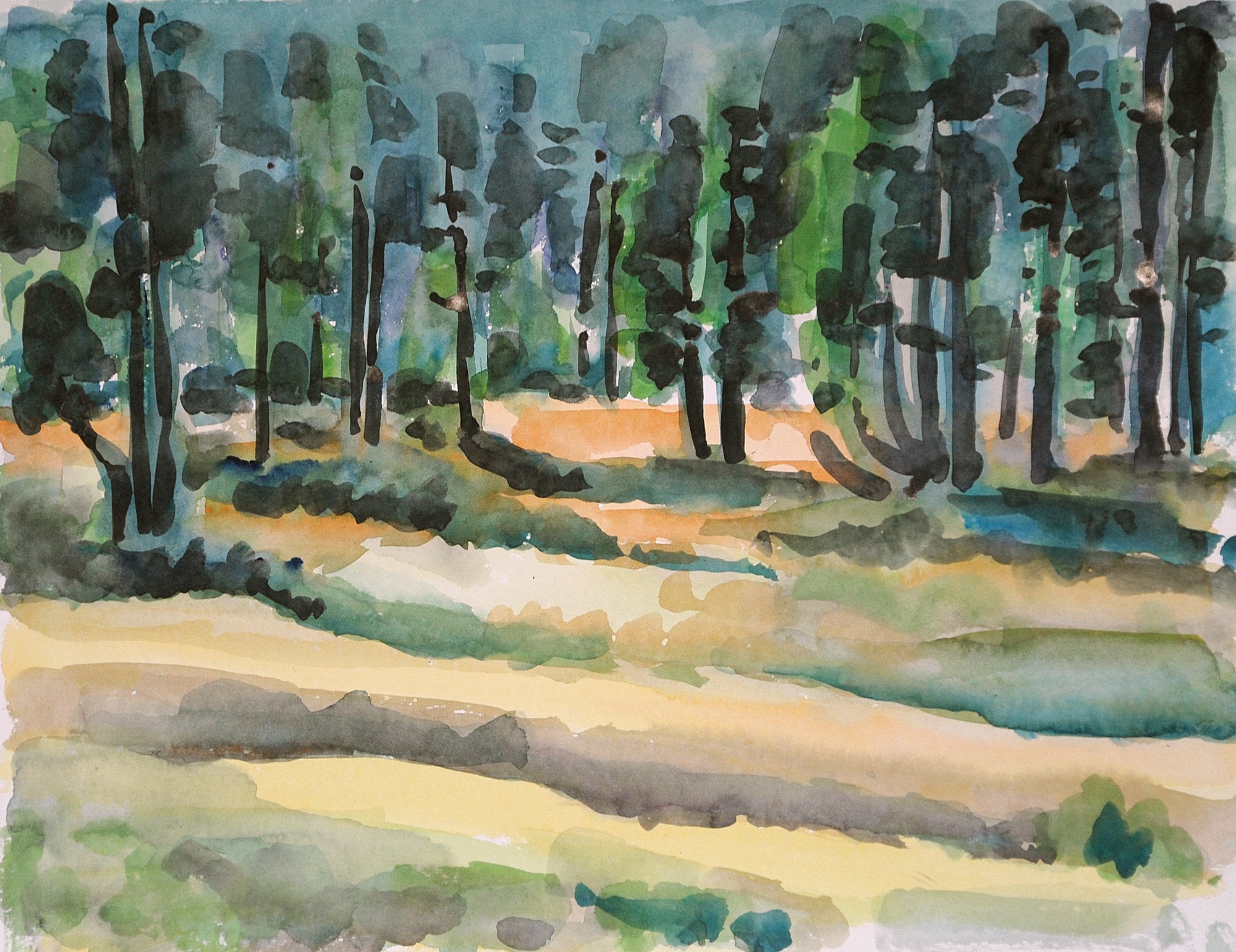 Christoph Leuthold Landschaft, Bilder, Gemälde, Malerei in Acryl und Aquarell: Jura / Obwalden Hochmoor, Glaubenberg, 2015
Aquarell auf Papier
64 x 50 cm