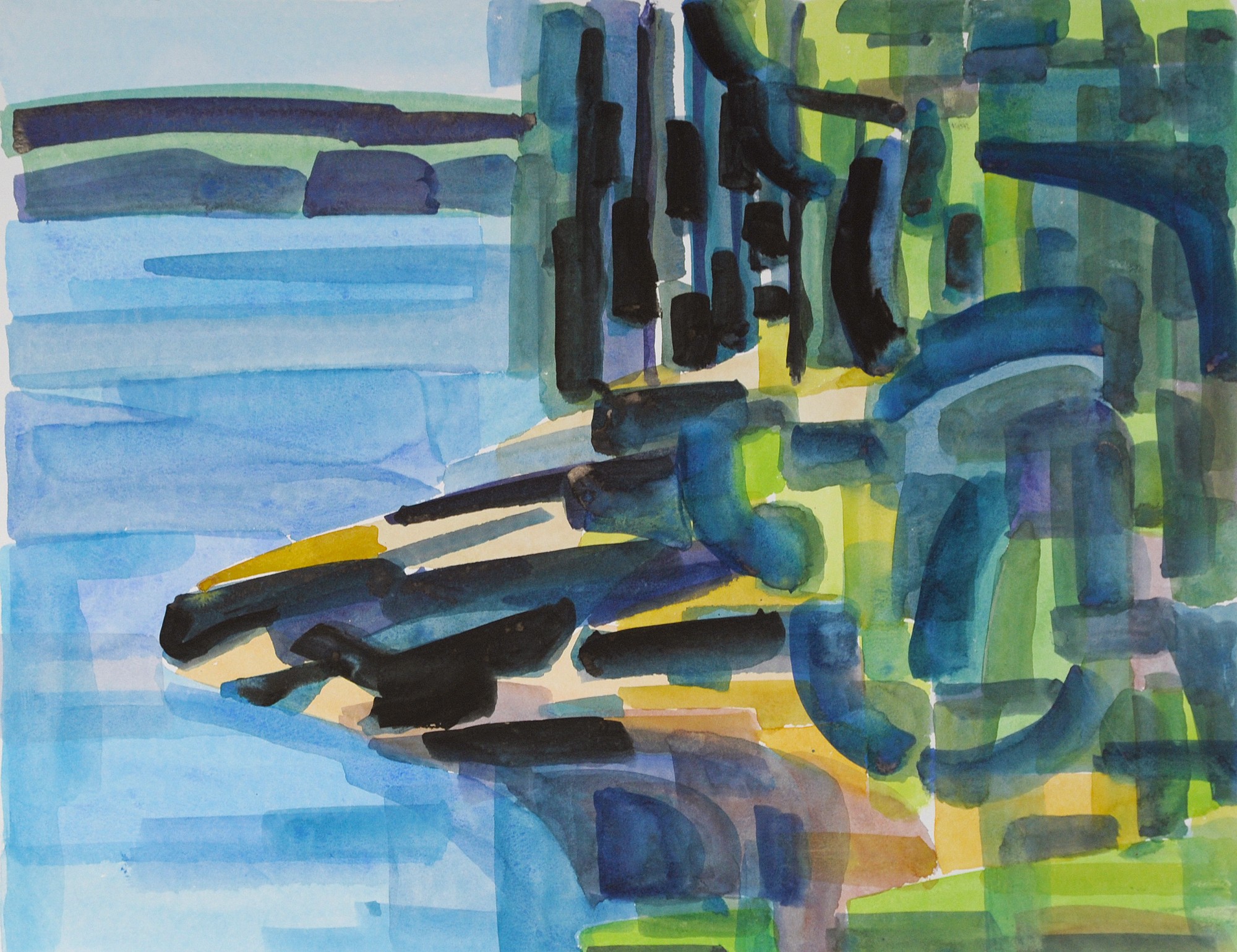 Christoph Leuthold Landschaft, Bilder, Gemälde, Malerei in Acryl und Aquarell: Dalsland, Schweden Dalsland, Schweden

Seebad, Dals-Ed, 2014
Aquarell auf Papier
64 x 50 cm