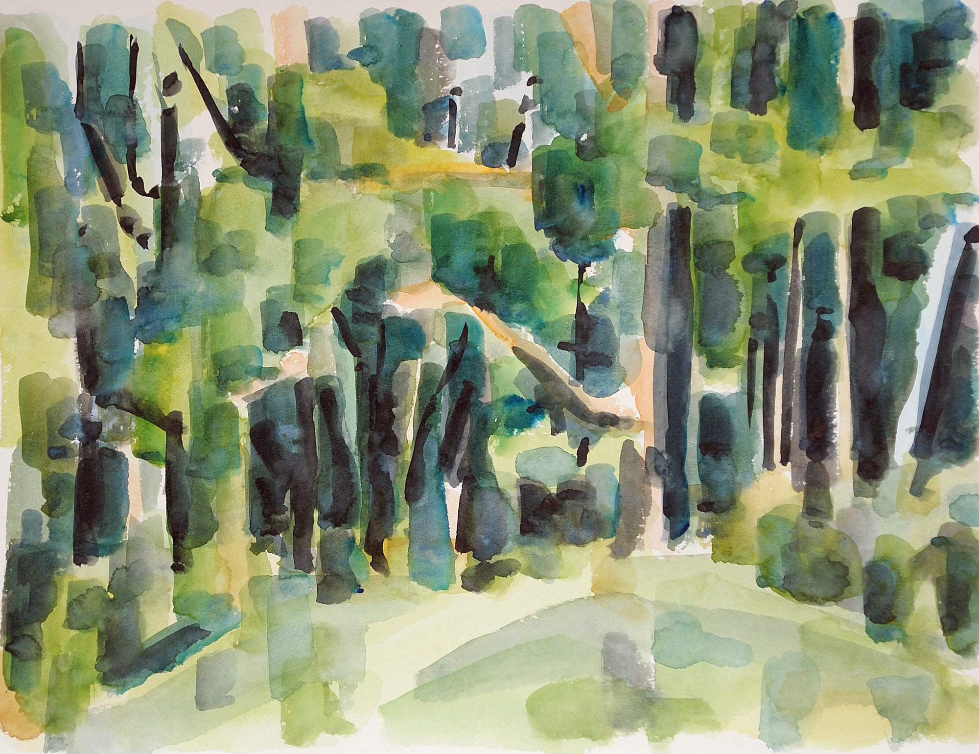 Christoph Leuthold Landschaft, Bilder, Gemälde, Malerei in Acryl und Aquarell: Yttre Bodane, Schweden Waldrand, Yttre Bodane, 2014
Aquarell auf Papier
64 x 50 cm