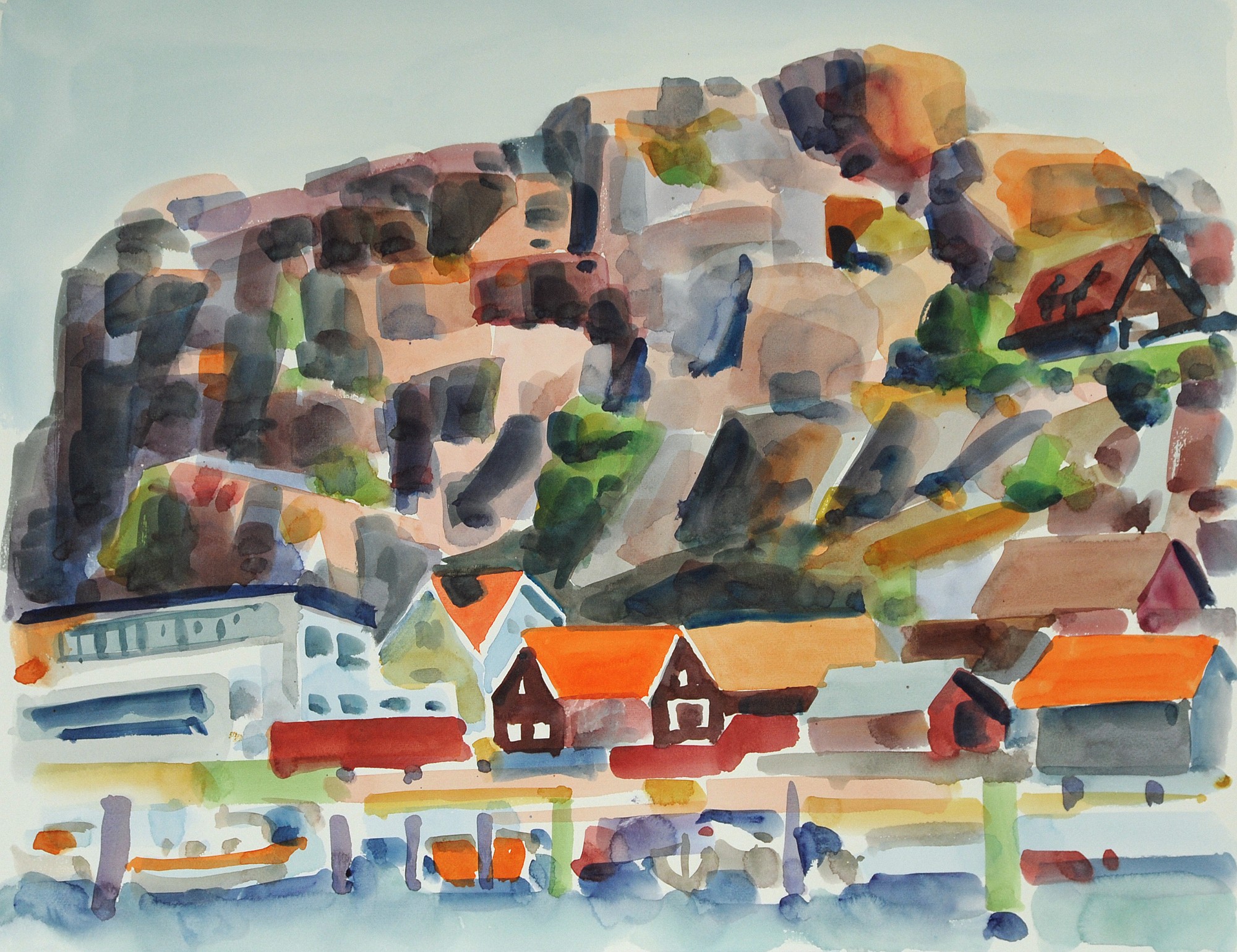 Christoph Leuthold Landschaft, Bilder, Gemälde, Malerei in Acryl und Aquarell: Bohuslän / Jönköpingslän, Schweden Ragardsvik, Schweden, 2014
Aquarell auf Papier
64 x 50 cm