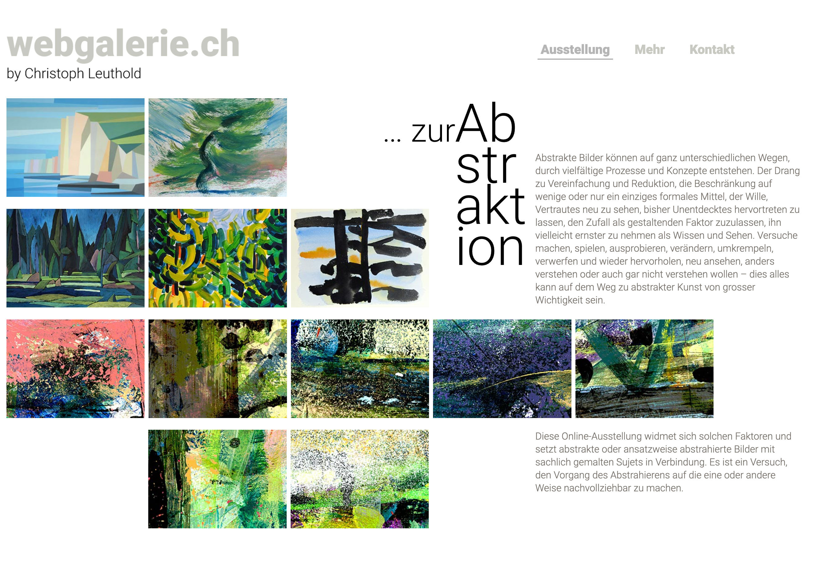 Christoph Leuthold Landschaft, Bilder, Gemälde, Malerei in Acryl und Aquarell: News 